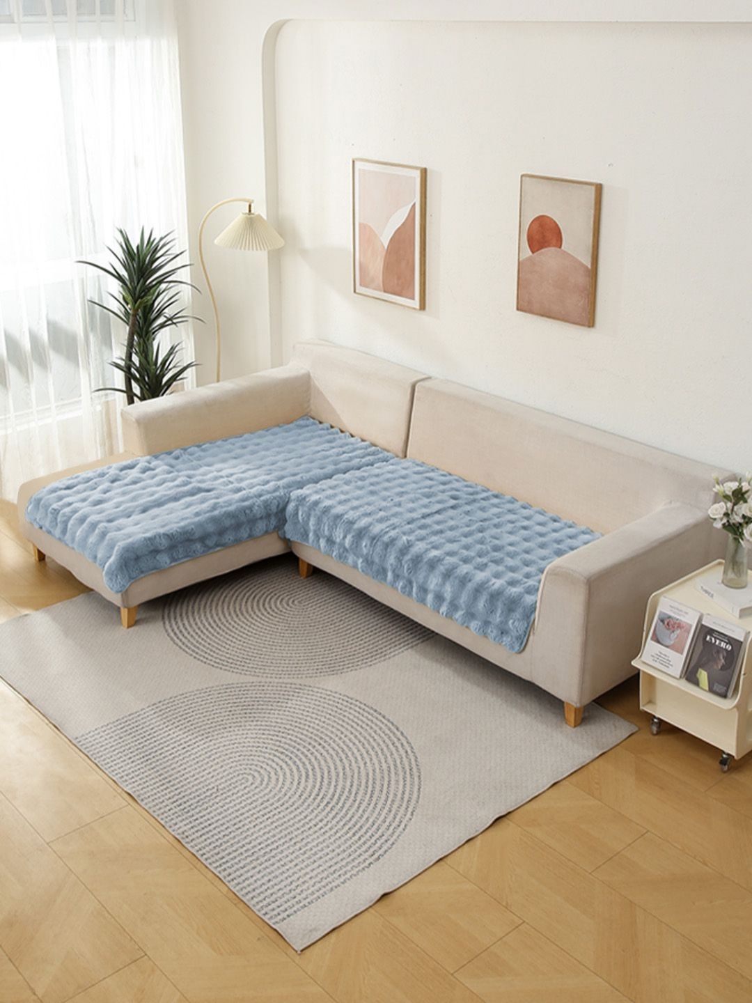 HOKIPO 2 Pc L Shape 3-Seater & 2-Seater Configuration Sofa Mat-picture-36