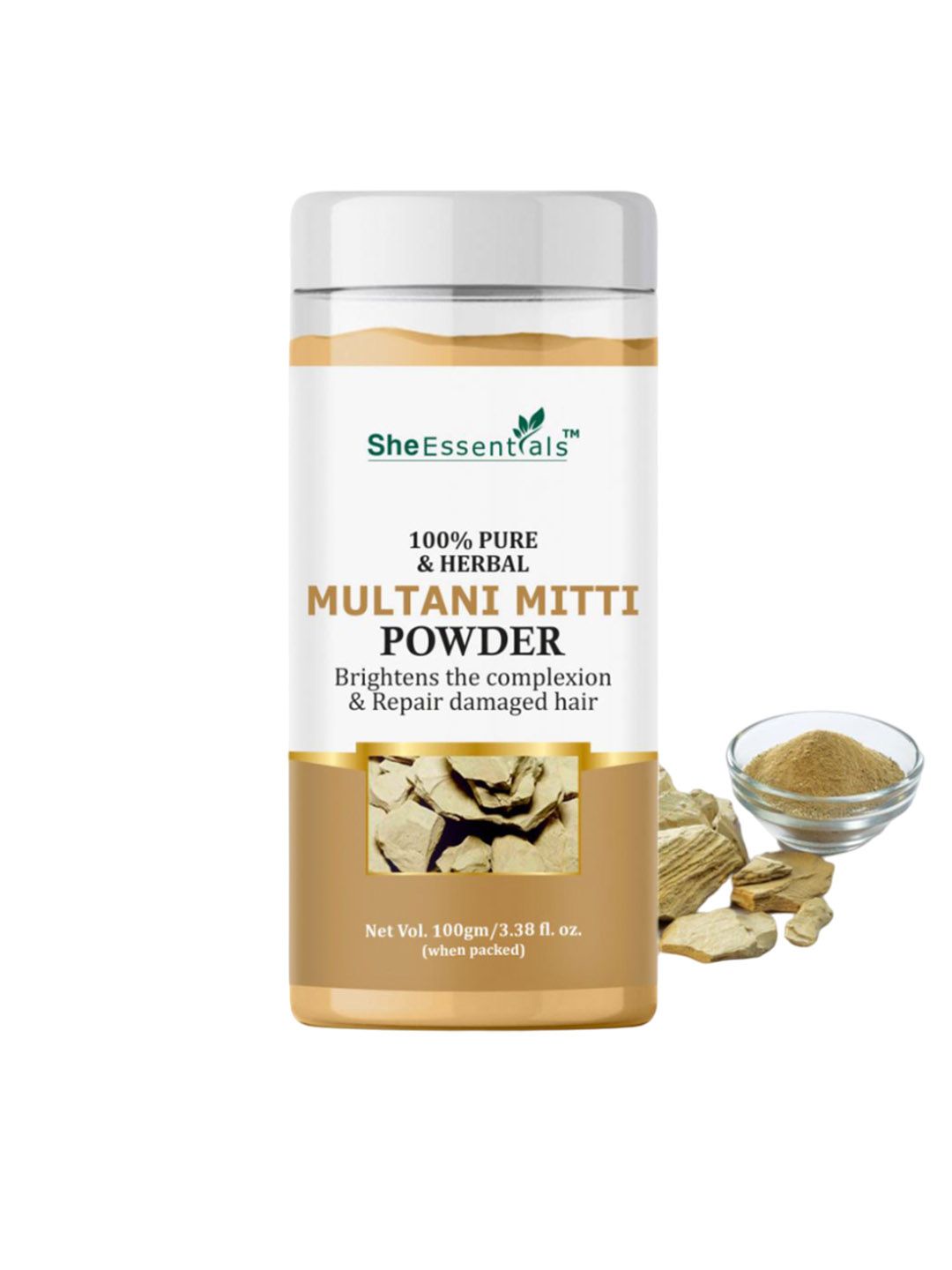 She Essentials Multani Mitti Face Powder -100g-picture-2