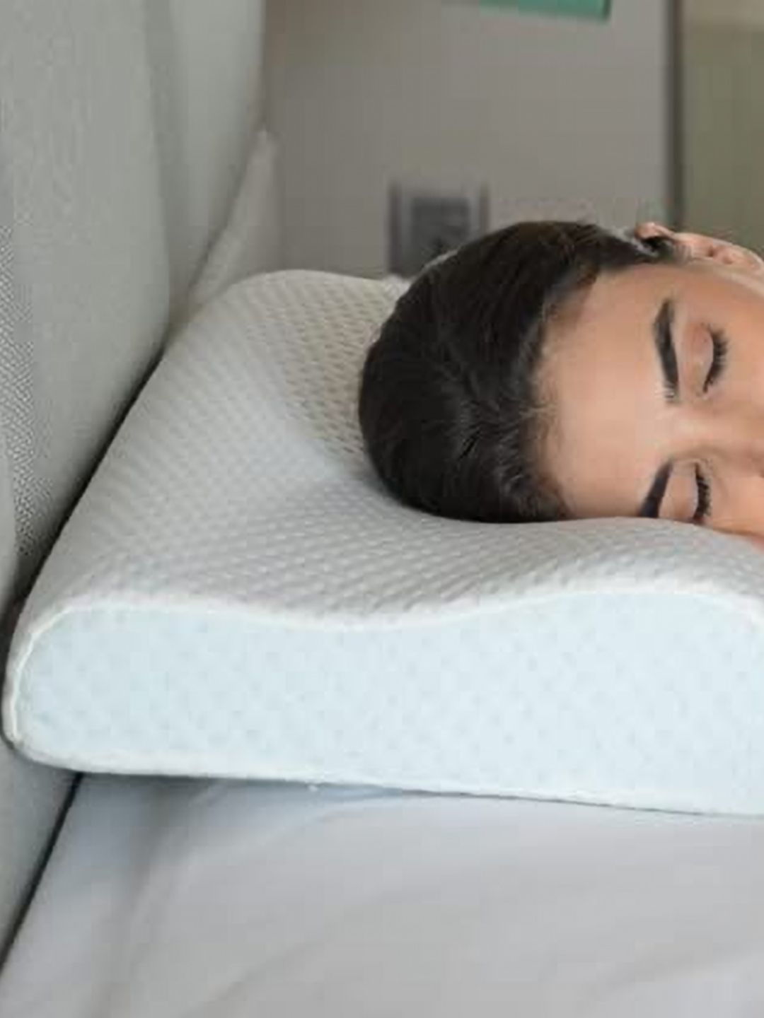 Aetrius White Memory Foam Filled Cotton Ultra Soft Therapedic Pillow-picture-16