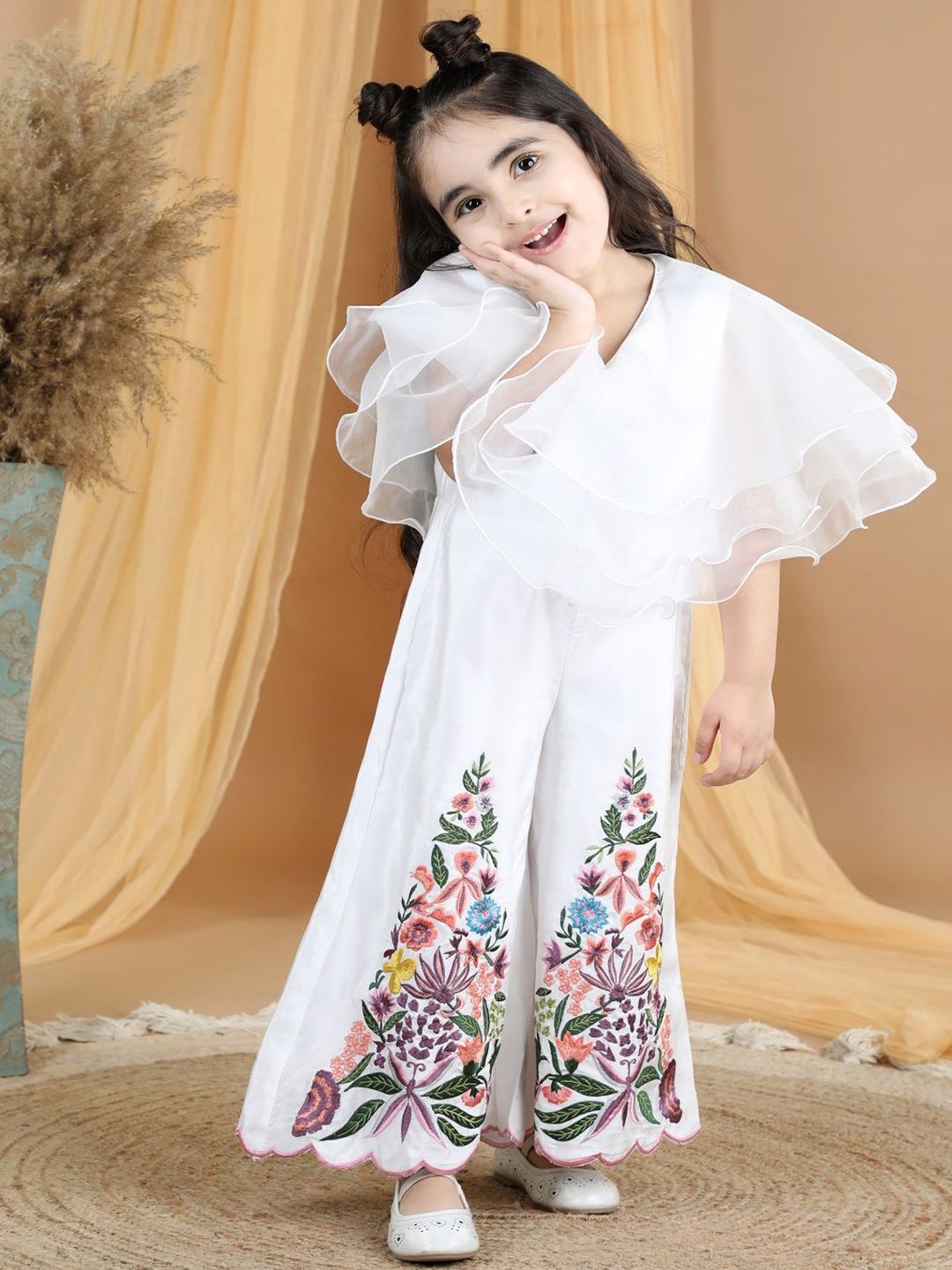 THE LITTLE CELEBS Girls Basic Jumpsuit with Embellished-picture-30