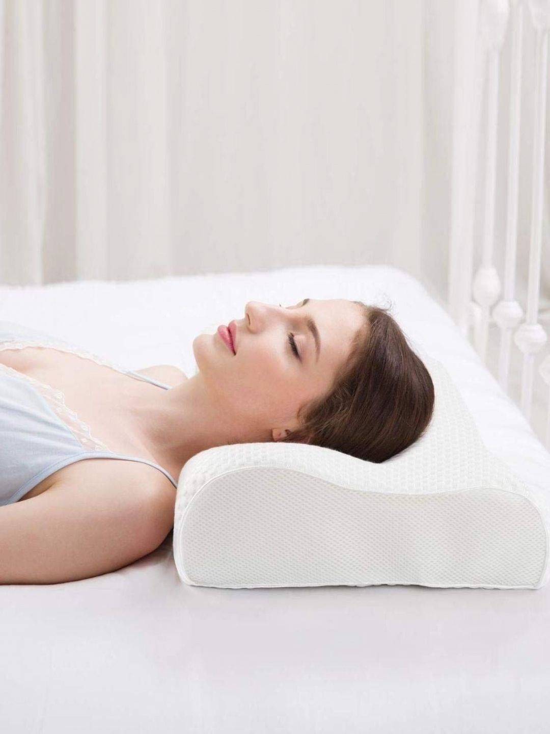 Aetrius White Memory Foam Filled Cotton Ultra Soft Therapedic Pillow-picture-58