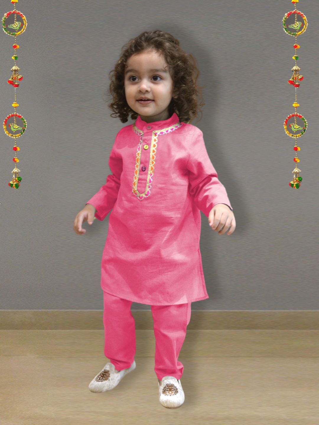 A.T.U.N. Boys Yoke Design Regular Linen Kurta with Pyjamas-picture-31