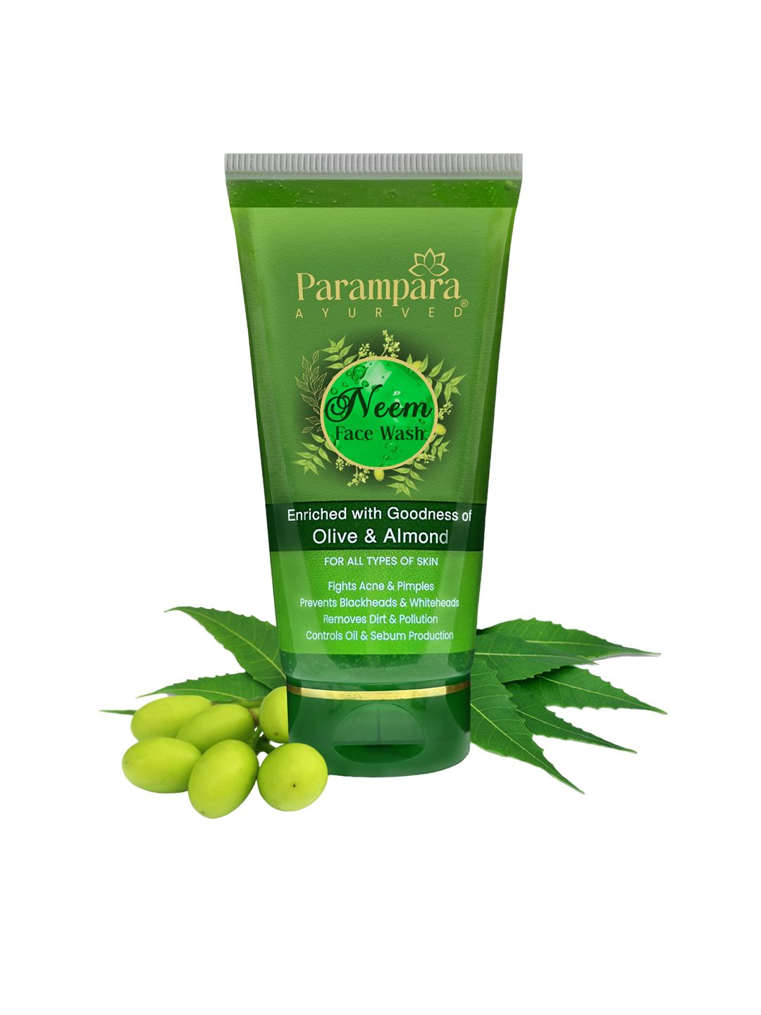 Parampara Ayurved Neem Face Wash With Olive & Almond - 150ml-picture-21