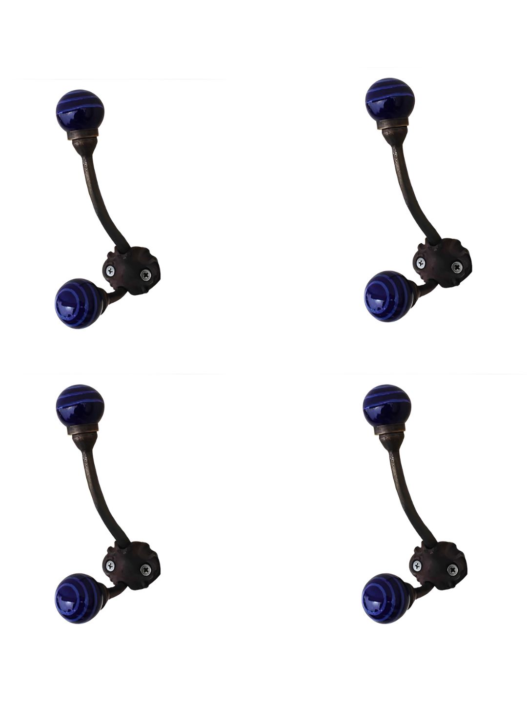 Indianshelf Blue & Black 4 Pieces Storage Hook-picture-10