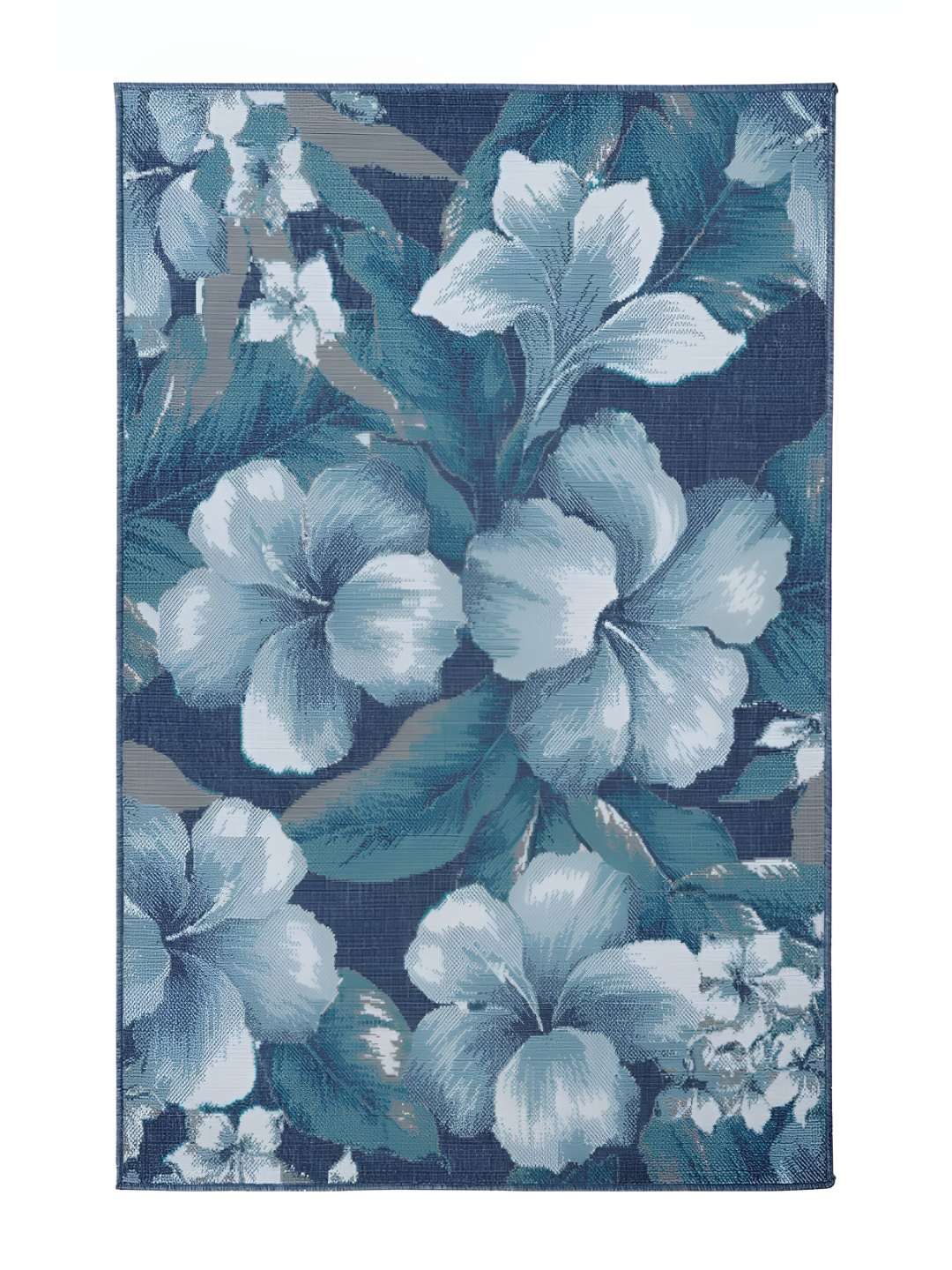 Sapana Carpet-Mats Blue Floral Polypropylene Carpet-picture-12