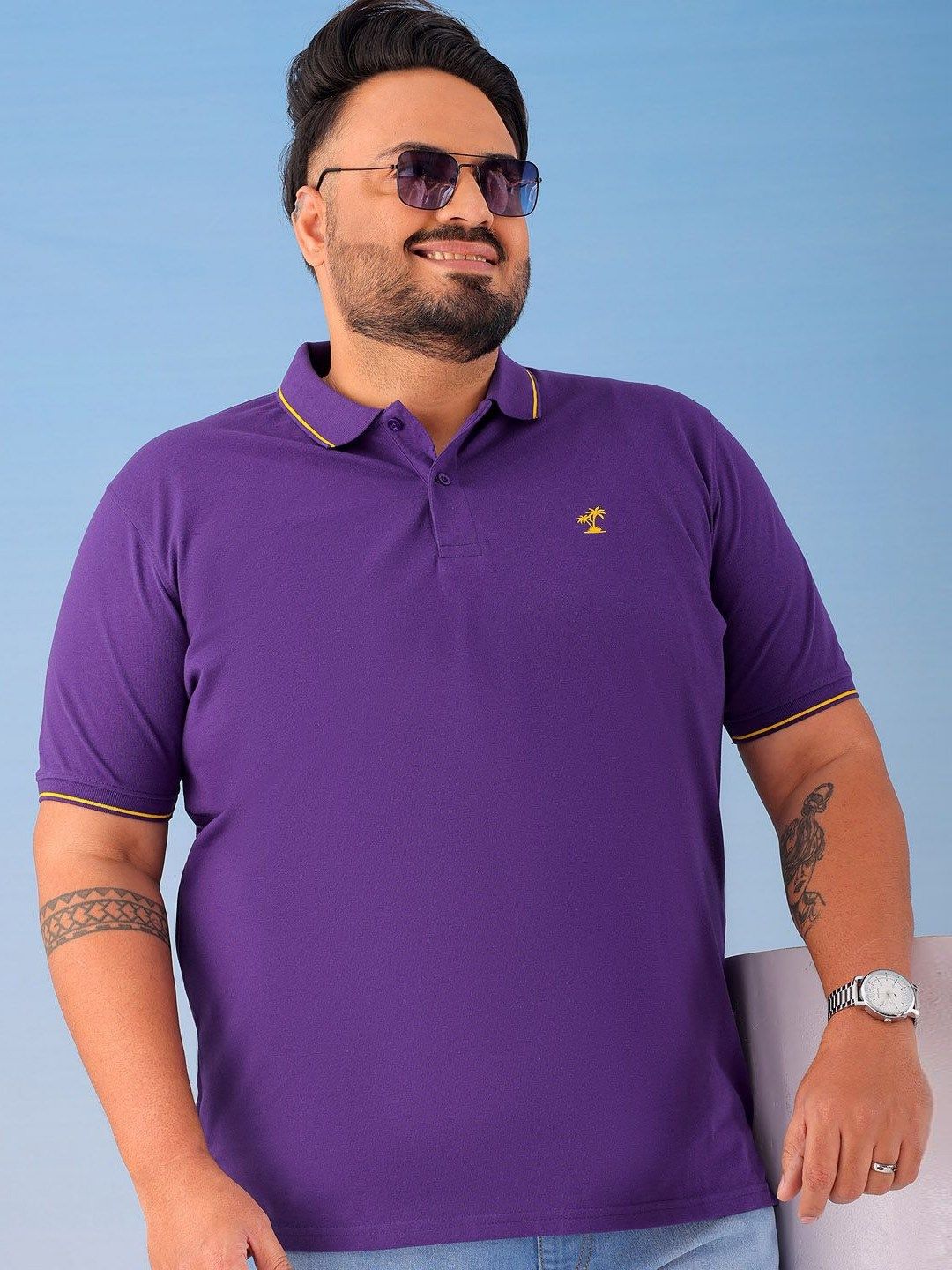 hardsoda by the indian garage co HARDSODA Men Polo Collar Applique T-shirt-picture-10