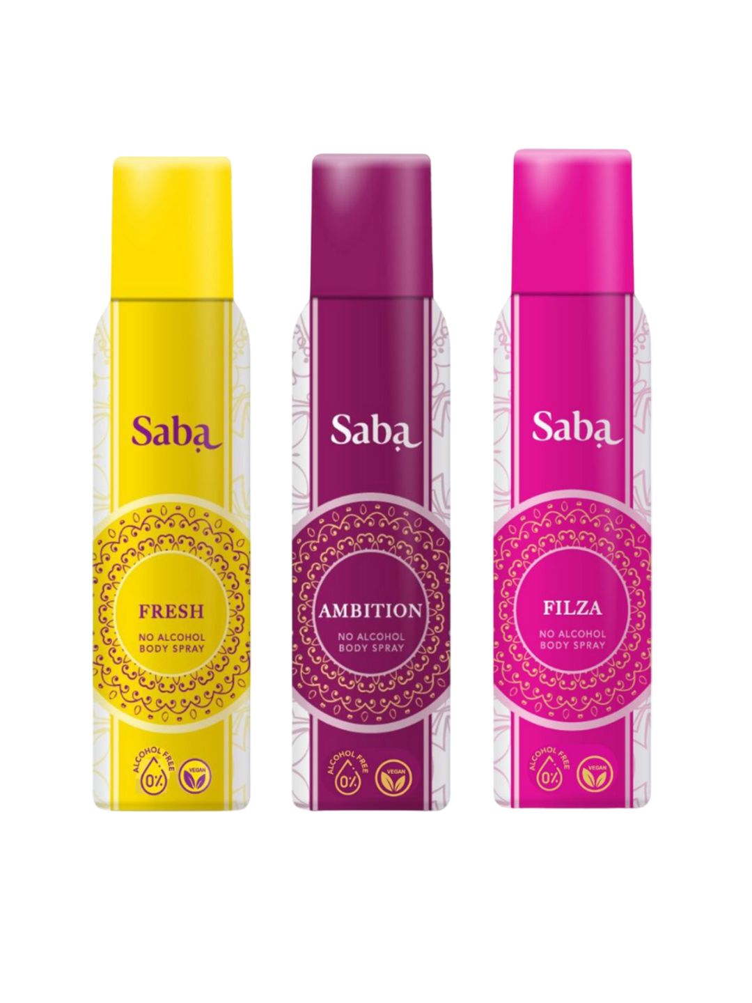 Saba Women Filza, Ambition & Fresh Set Of 3 Deodorant Body Spray - 150ml Each-image-40