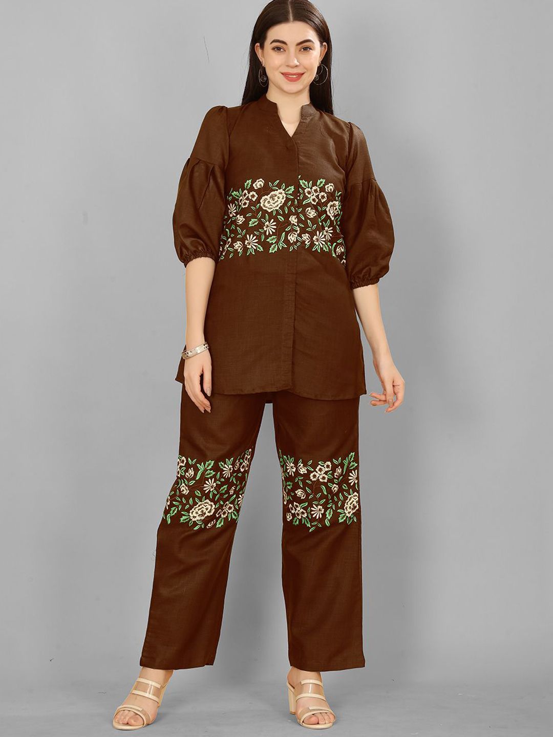 Lilots Women Paisley Embroidered Regular Gotta Patti Pure Cotton Kurta with Salwar & With Dupatta-picture-40