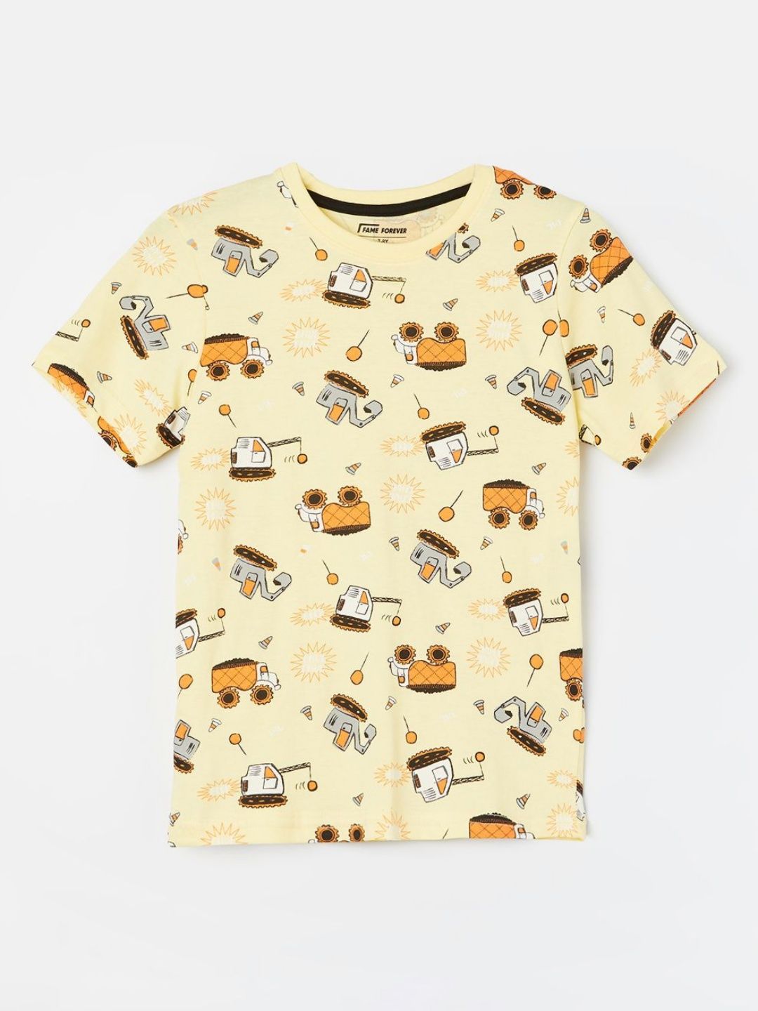 Fame Forever by Lifestyle Boys Printed Round Neck Cotton T-shirt-picture-32