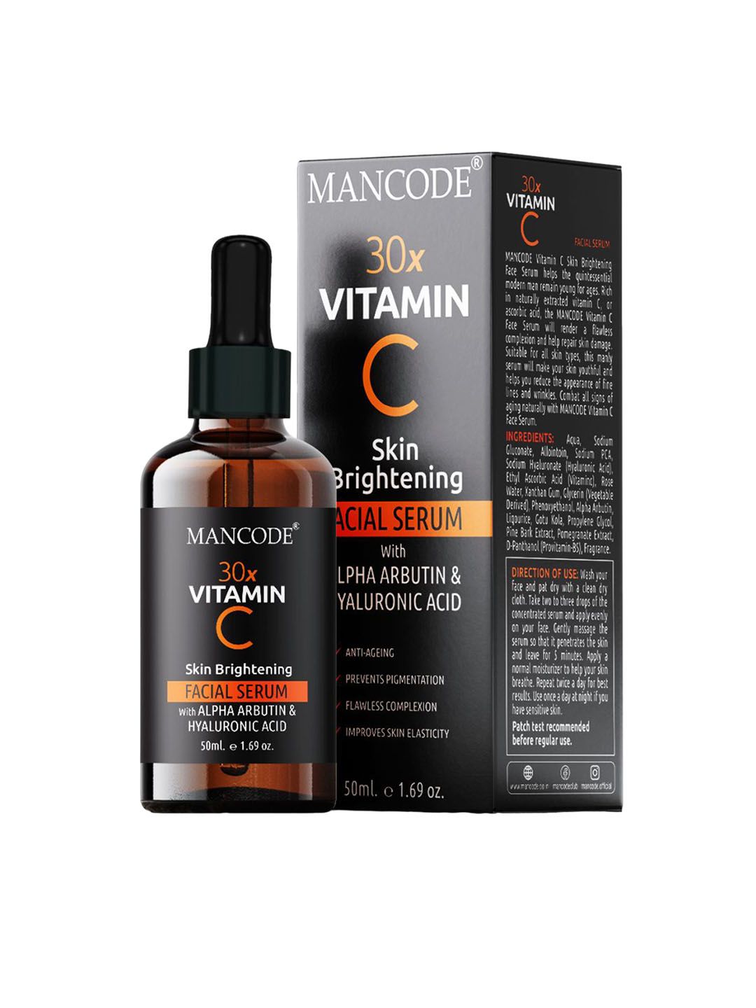 MANCODE Vitamin C Skin Brightening Facial Serum 50ml-image-8