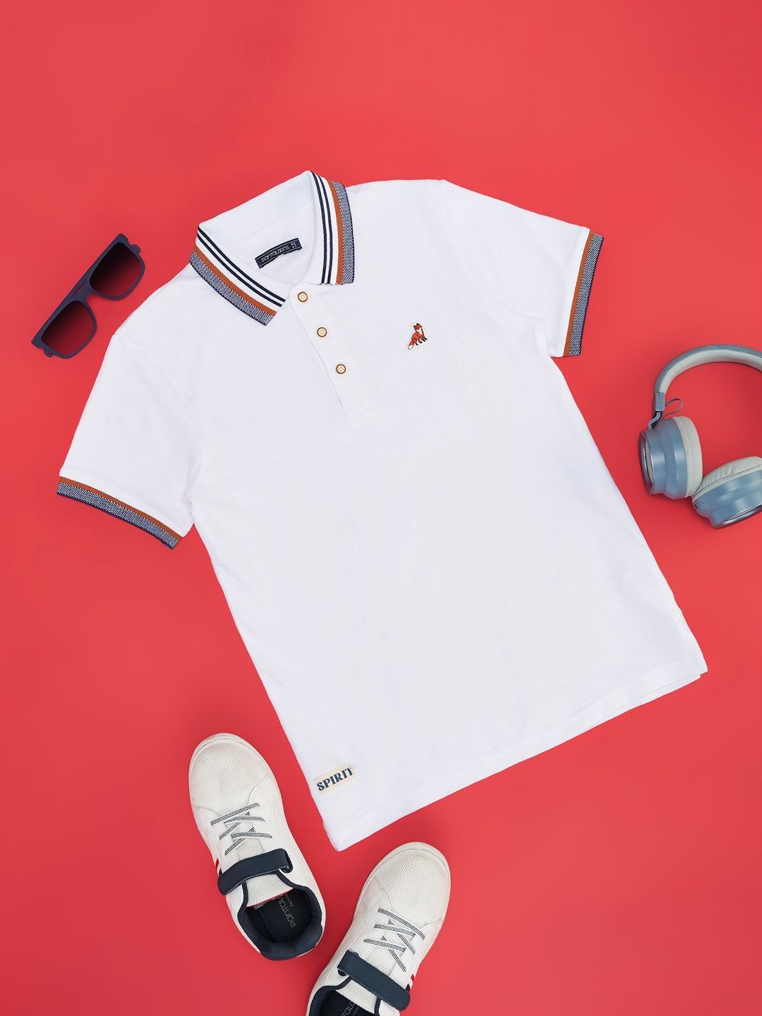 Pantaloons Junior Boys Solid Polo Collar Cotton T-Shirt-picture-18