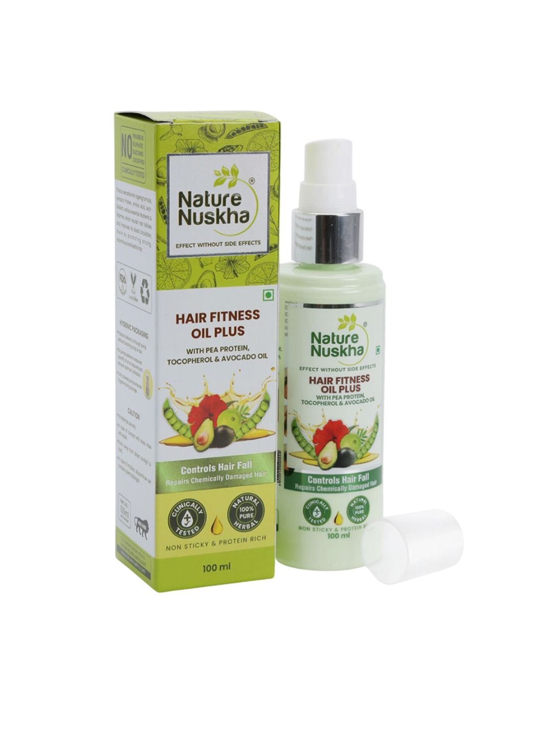 Nature Nuskha Hair Oil Plus With Pea Protein- 100ml-image-16