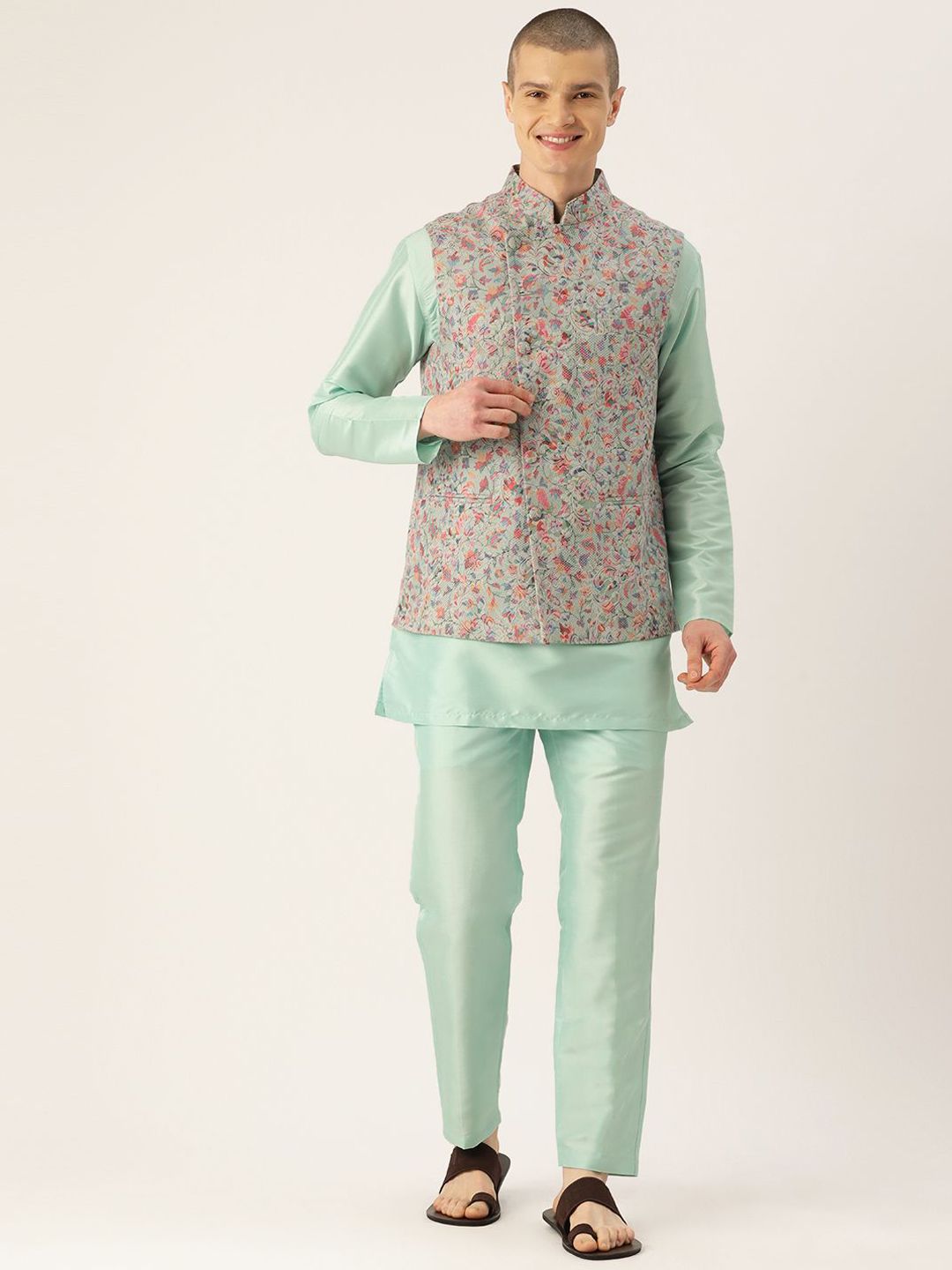 simaaya Sayisha Woven Design Nehru Jackets-picture-48