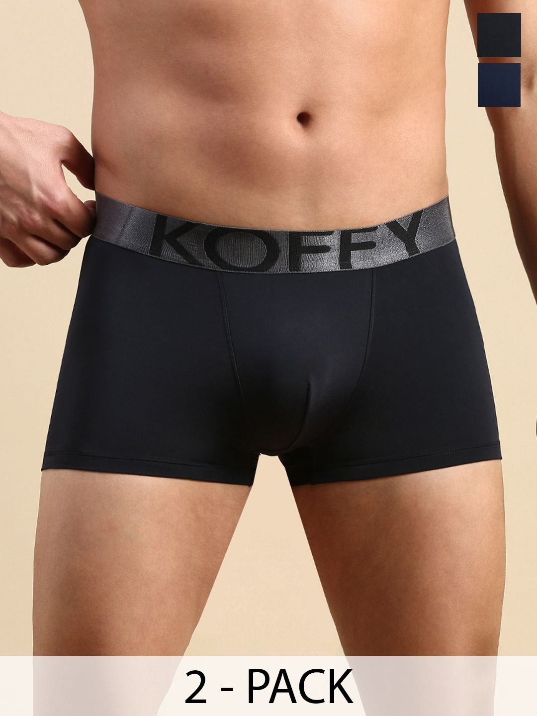 mast & harbour x koffy KOFFY Pack of 2 Cotton Trunks KOFFY_KI52_NB_BLK_2PC-picture-15