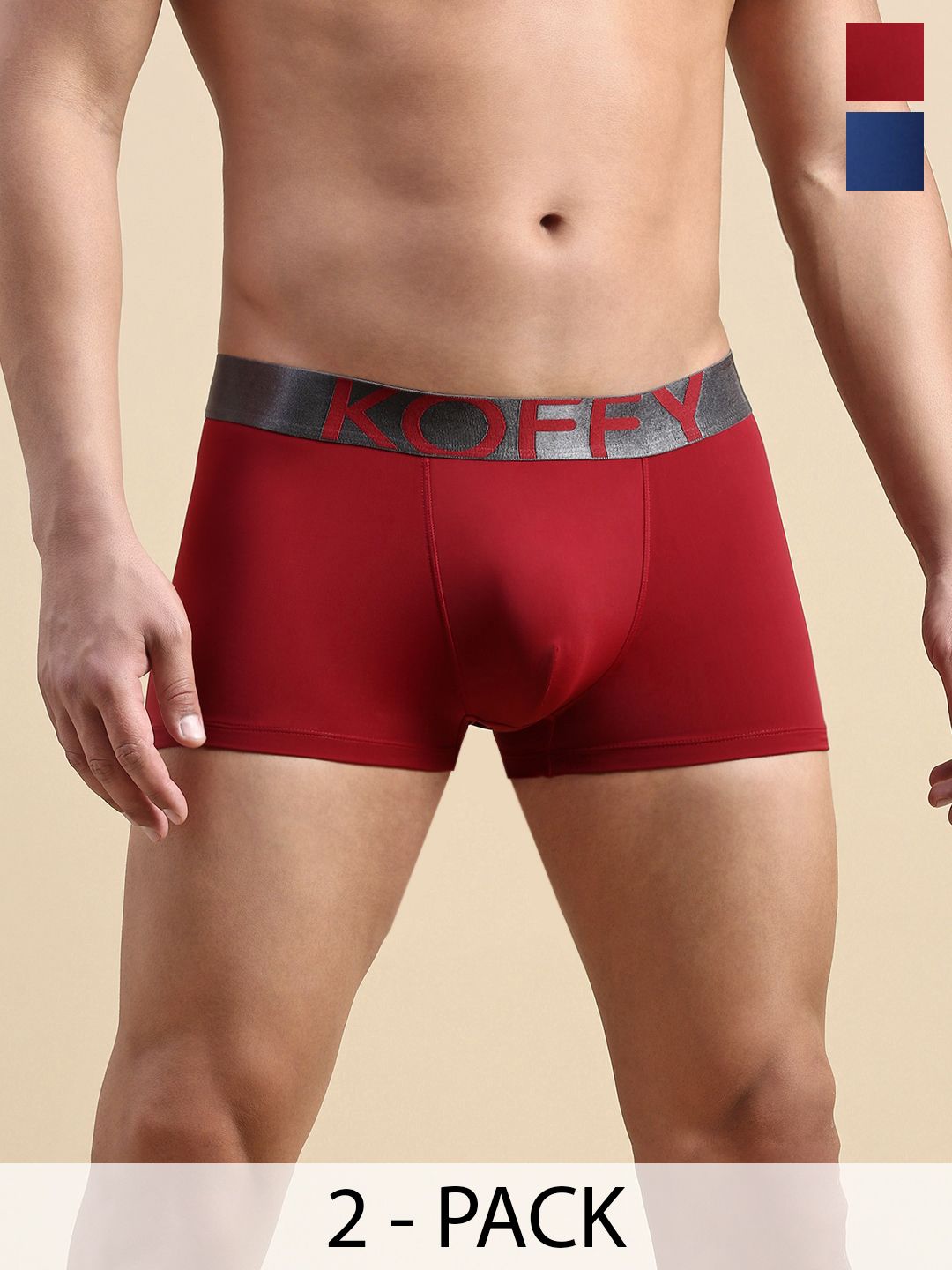 mast & harbour x koffy KOFFY Pack of 2 Cotton Trunks KOFFY_KI52_AFBU_MRN_2PC-picture-25