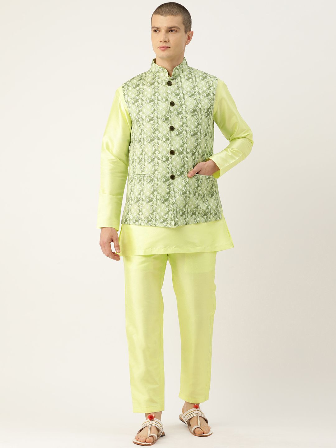 simaaya Sayisha Printed Satin Nehru Jacket-picture-56