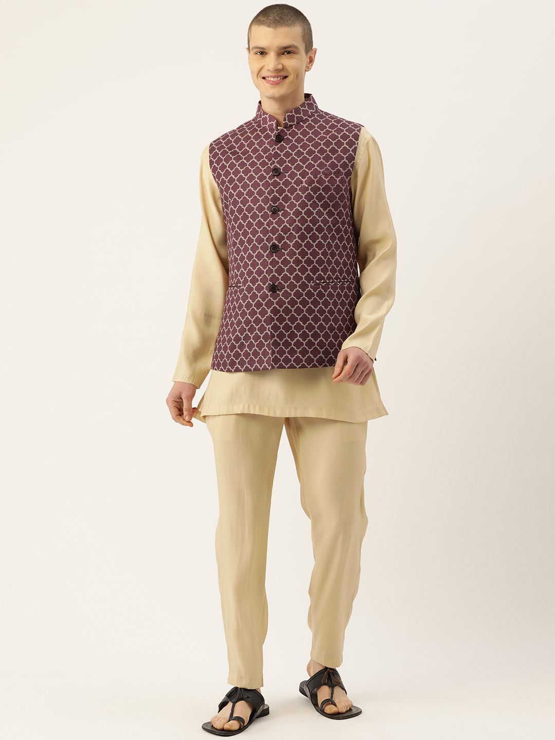 simaaya Sayisha Printed Pure Cotton Nehru Jackets-picture-31