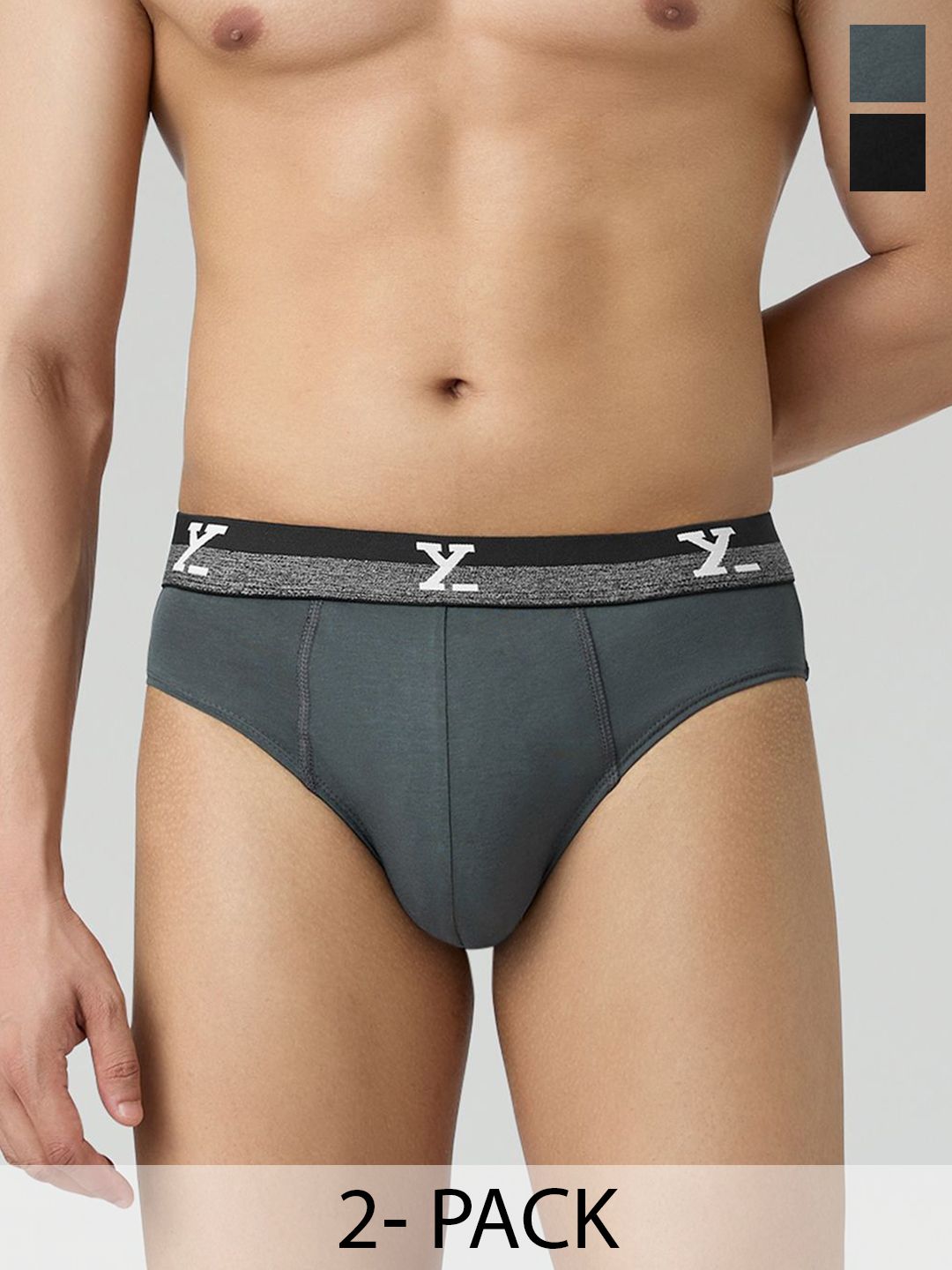XYXX Pack of 4 Mid Waist Seamless  Briefs XYBRF2PCKN793-picture-16