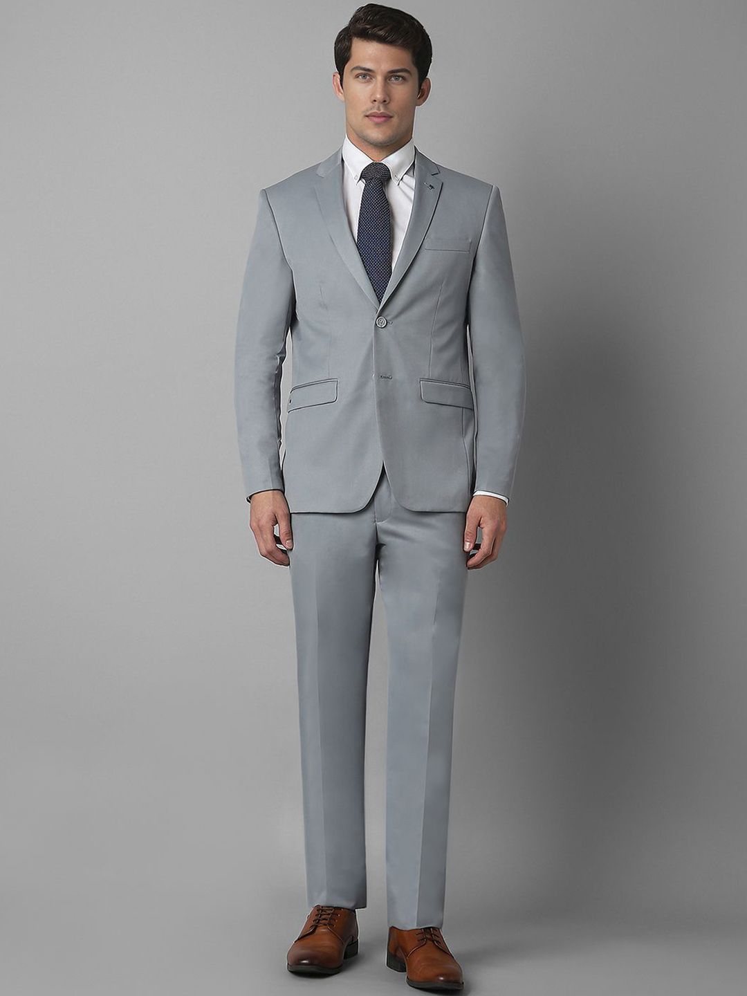 Louis Philippe Slim-Fit Single-Breasted Two-Piece Formal Suit-picture-30