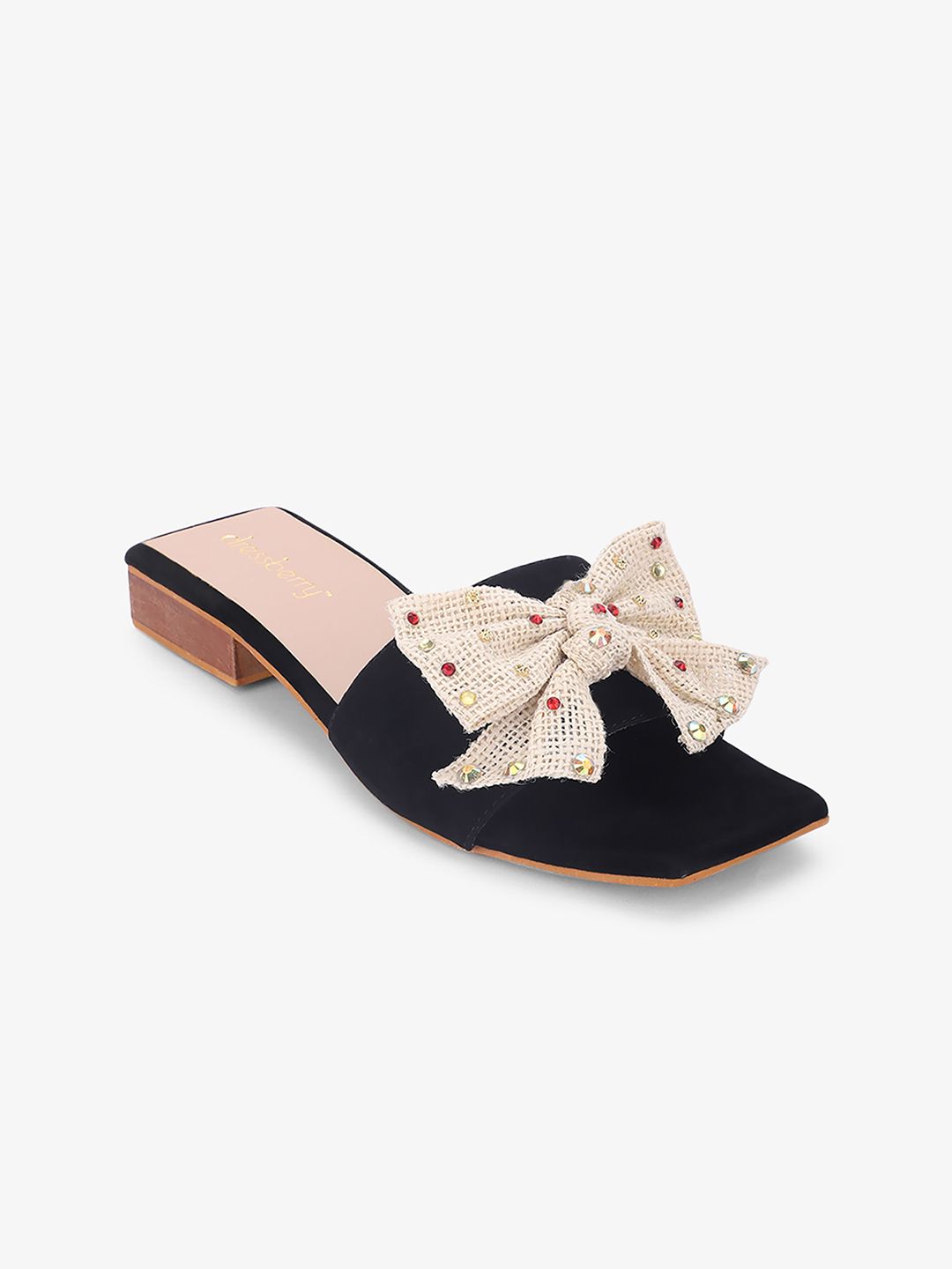 DressBerry Women Embellished Mules with Bows Flats-picture-24