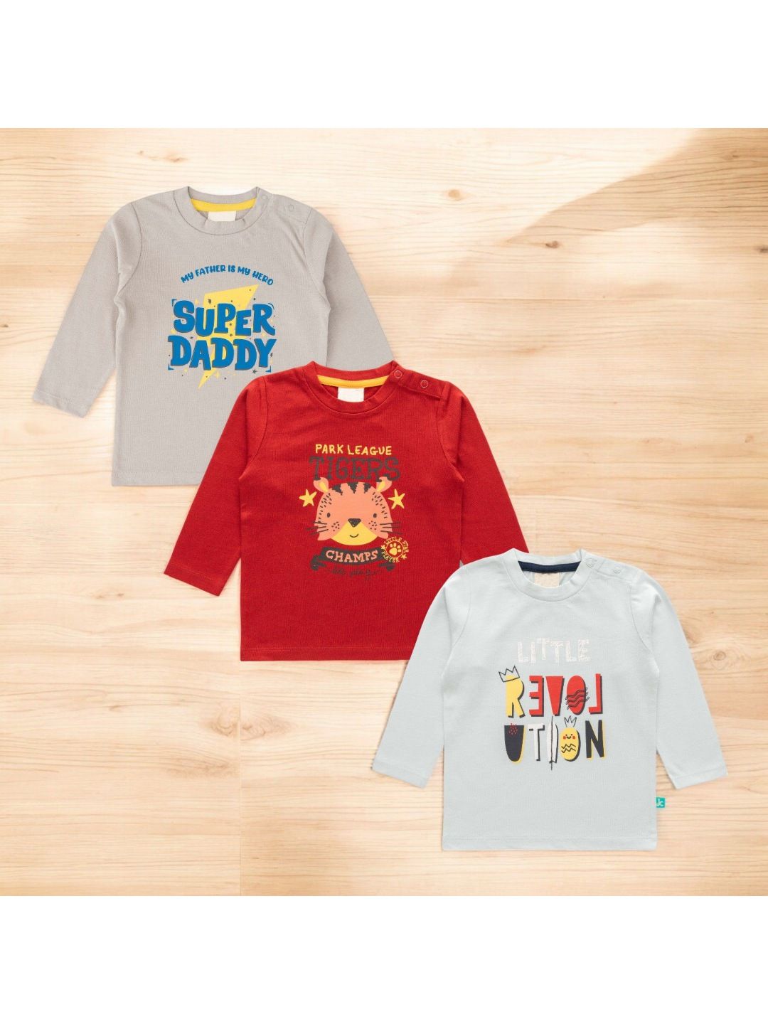 BAESD Boys Typography 3 Printed V-Neck Applique T-shirt-picture-39