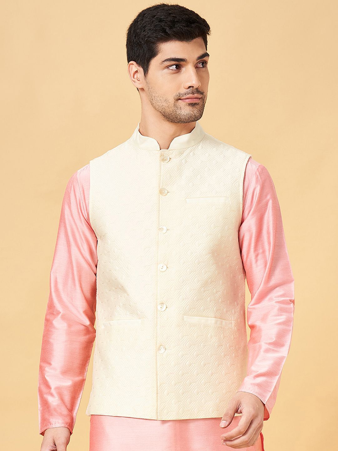 indus route by Pantaloons Woven Design Nehru Jacket-picture-31