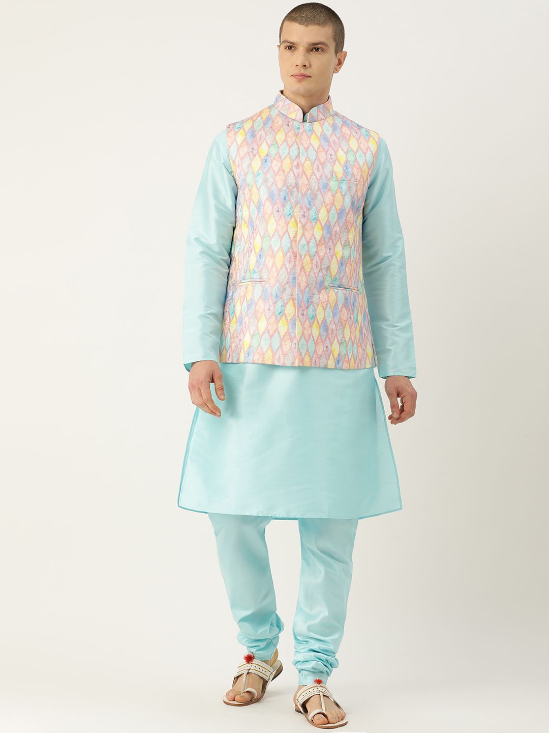 simaaya Sayisha Printed Silk Nehru Jacket-picture-26