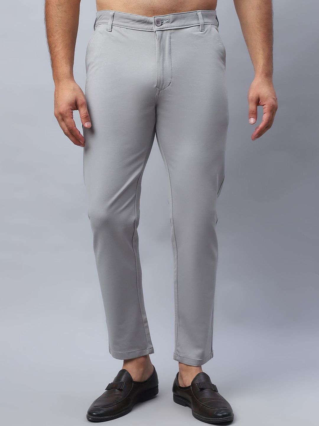 Indian Needle Men Relaxed Tapered Fit Easy Wash Chinos Trousers-picture-25