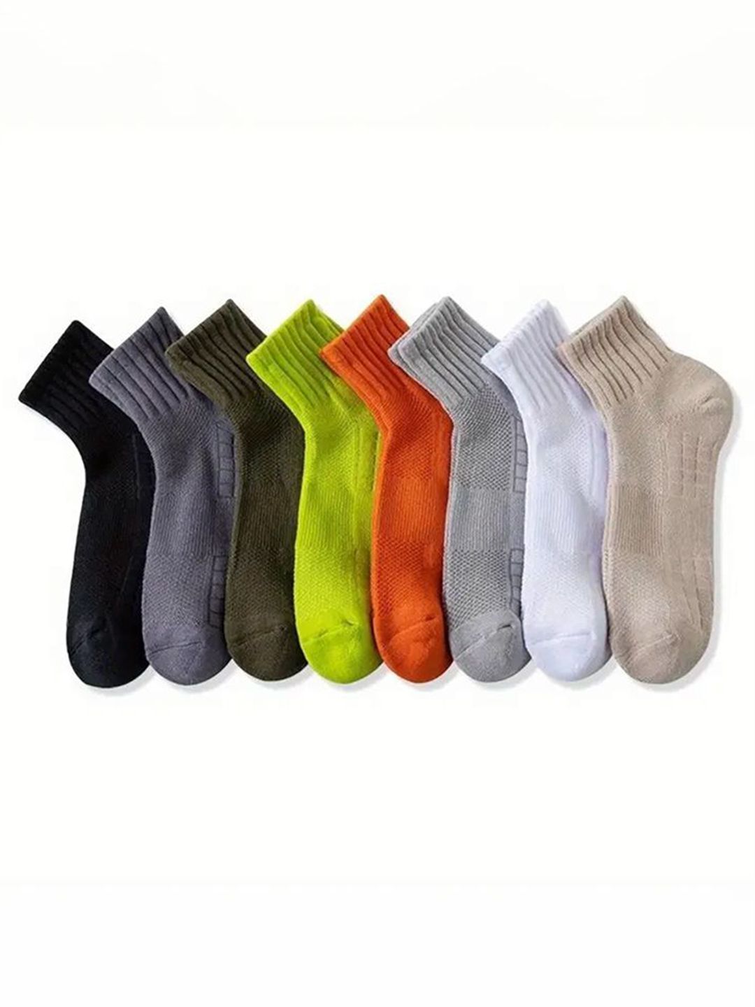 Sockscarving Men Pack of 8 Ankle Length Cotton Socks-image-41