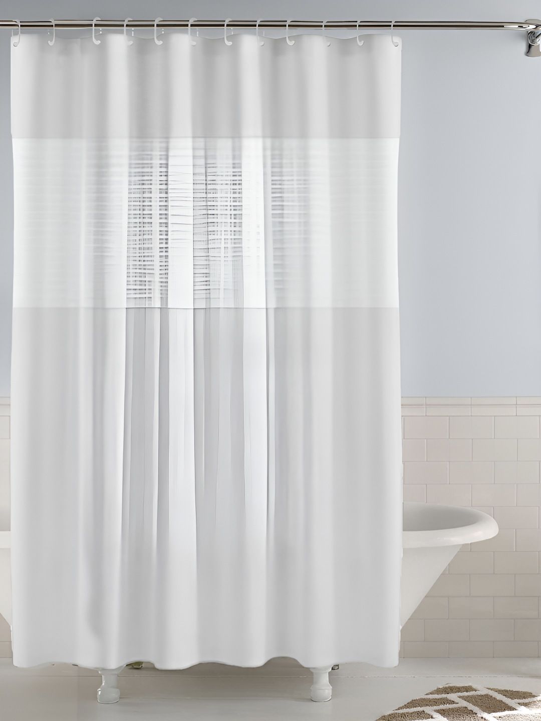 Story@home White Shower Curtain With Rings-picture-34