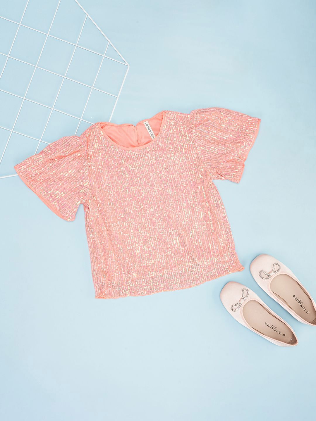 Pantaloons Junior Girls Sequined Embellished Round Neck Top-picture-38