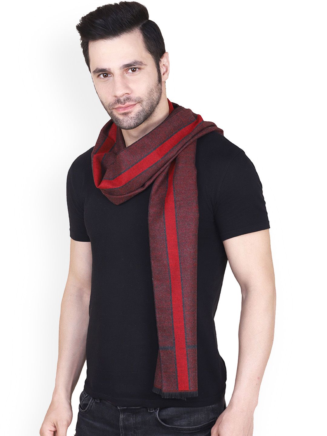 Cazzano Men Striped Merino Wool Mufflers-picture-33