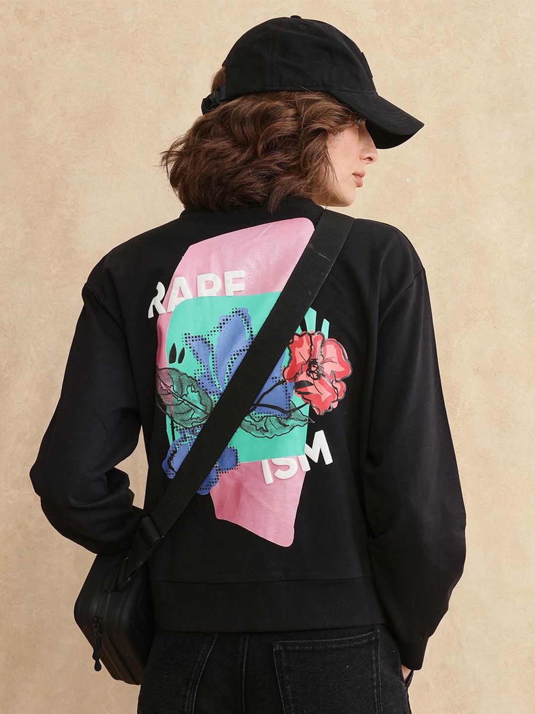 RAREISM Women Printed Cotton Round Neck Long Sleeves Pullover Sweatshirt-image-1