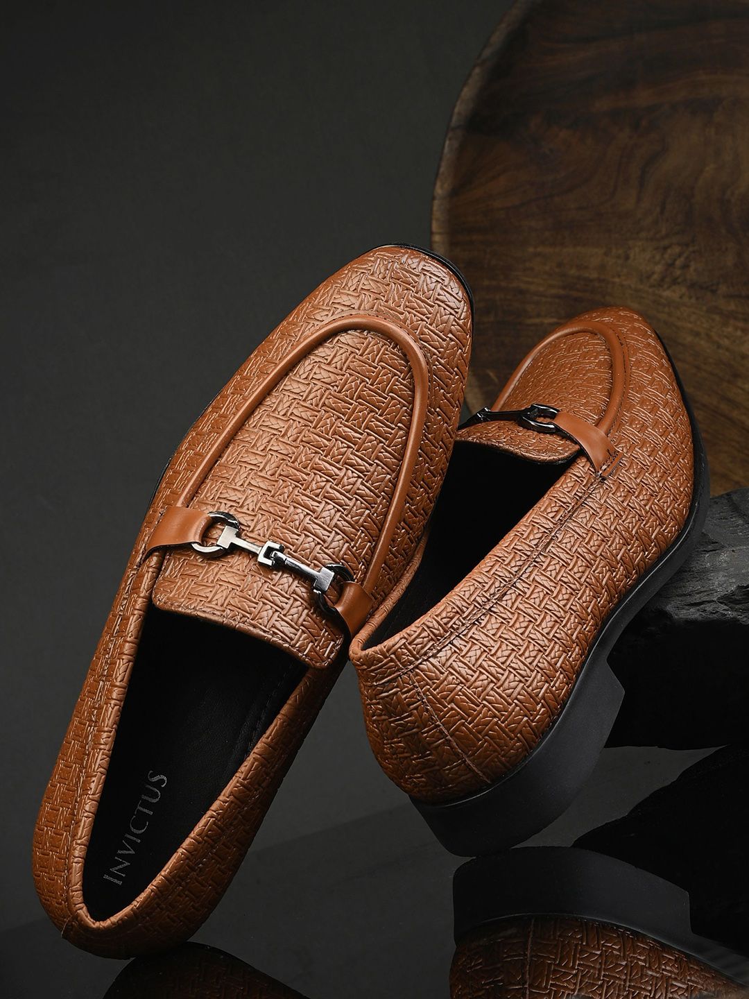 invictus INVICTUSMen Faux Leather Formal Loafers-picture-14