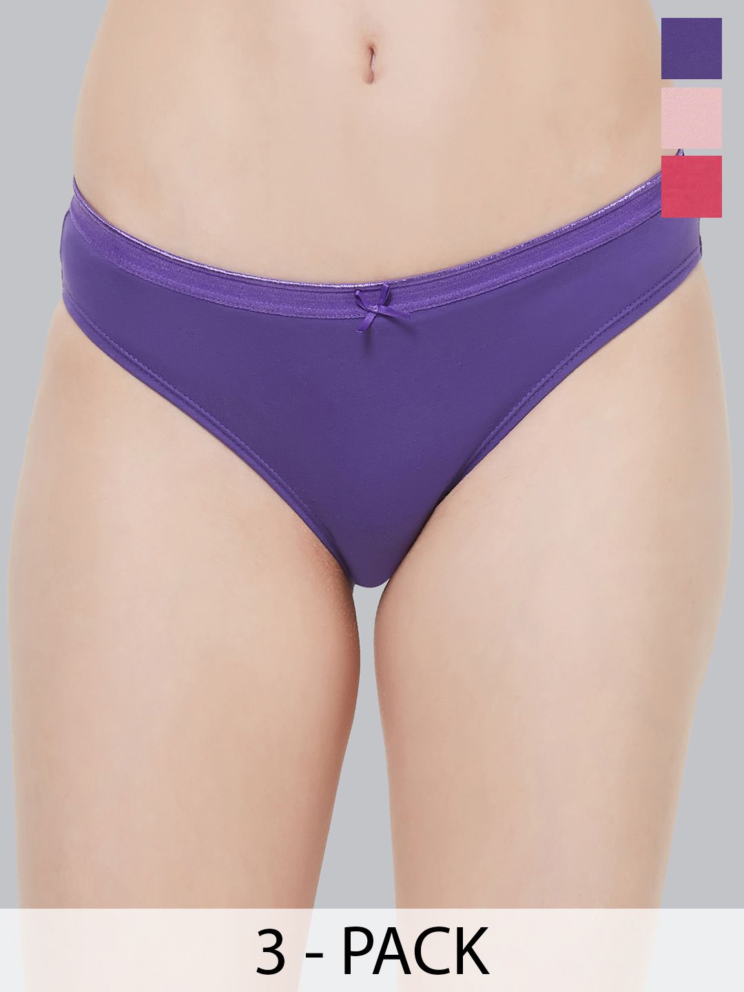 Soie Women Pack Of 3 High Rise Full Coverage Assorted Hipster Briefs-picture-25