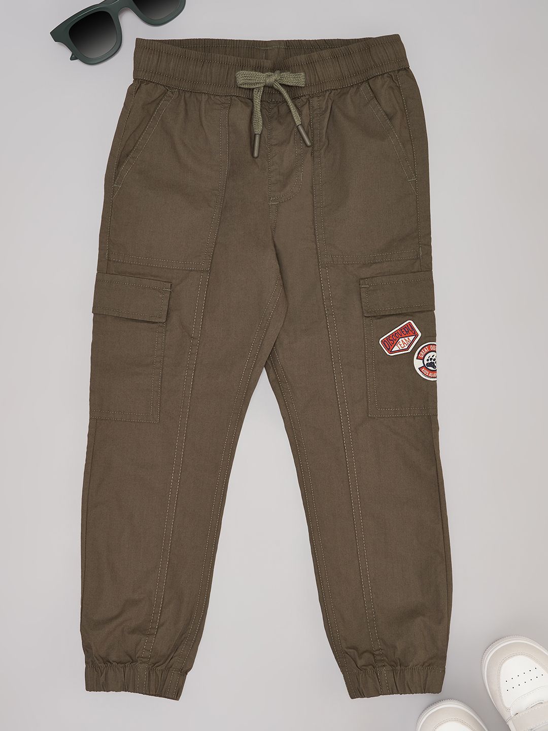 Pantaloons Junior Boys Pure Cotton Regular Fit Cargos Trouser-picture-12