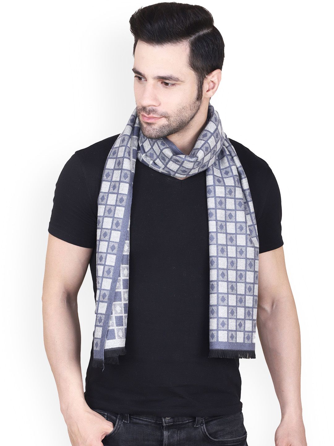 Cazzano Men Checked Merino Wool Mufflers-picture-20