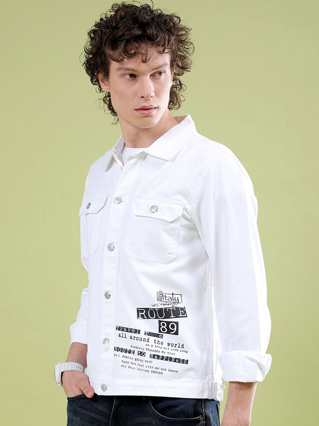 The Indian Garage Co Men Typography Denim Jacket-image-21