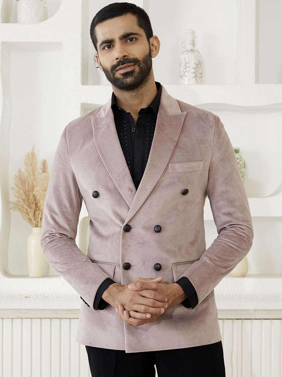 MR BUTTON Tailored-Fit Double Breasted Blazer-picture-49