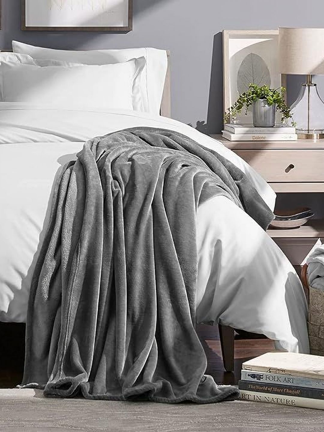 MORADO Grey 300 GSM Single Bed Blanket-picture-11