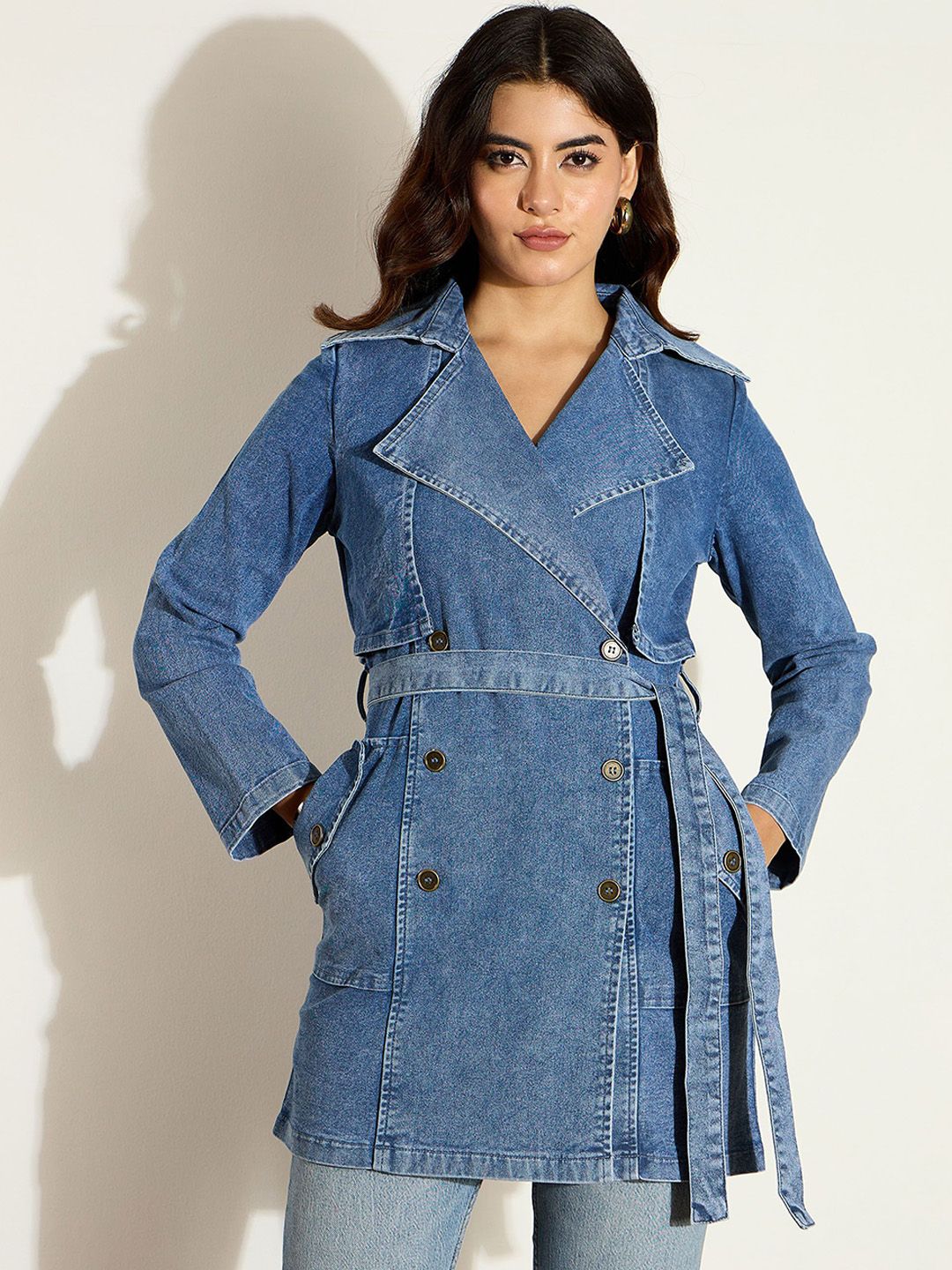 SASSAFRAS Double-Breasted Trench Coat