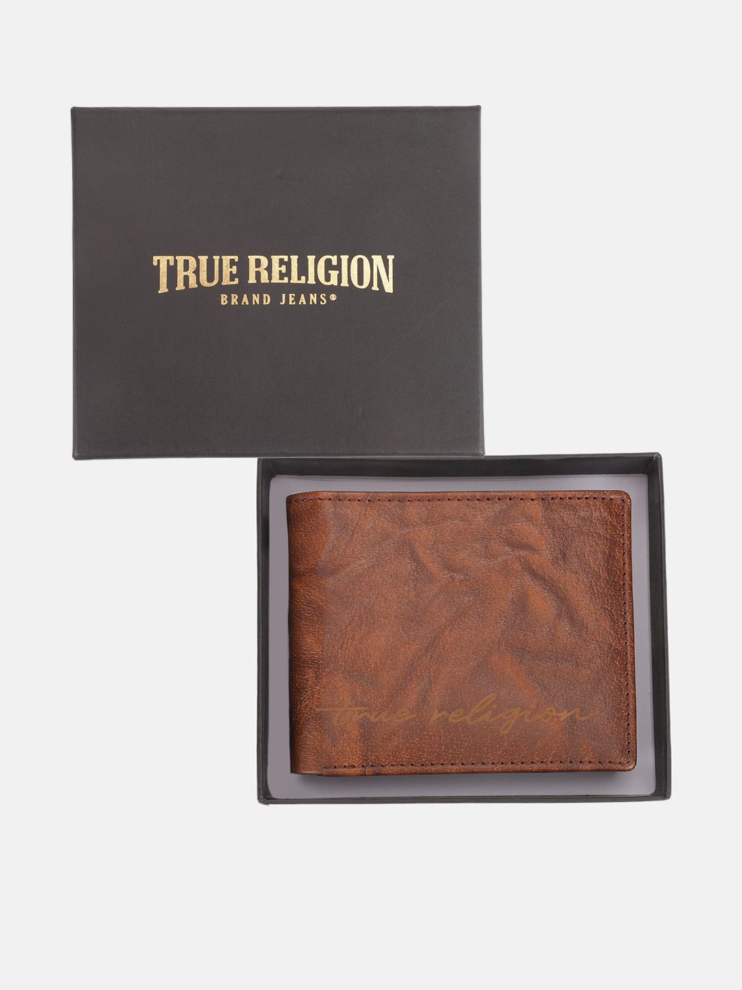 True Religion Men Textured Leather Two Fold Wallet-picture-23