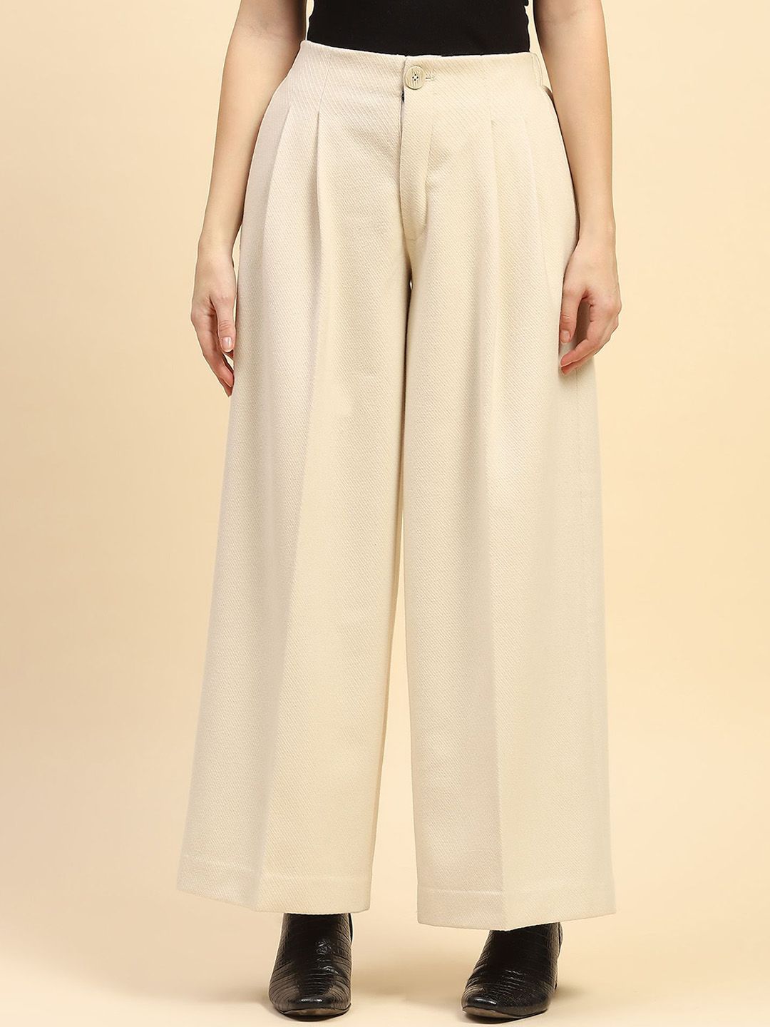 Global Republic Women Smart Loose Fit High-Rise Trousers-picture-49