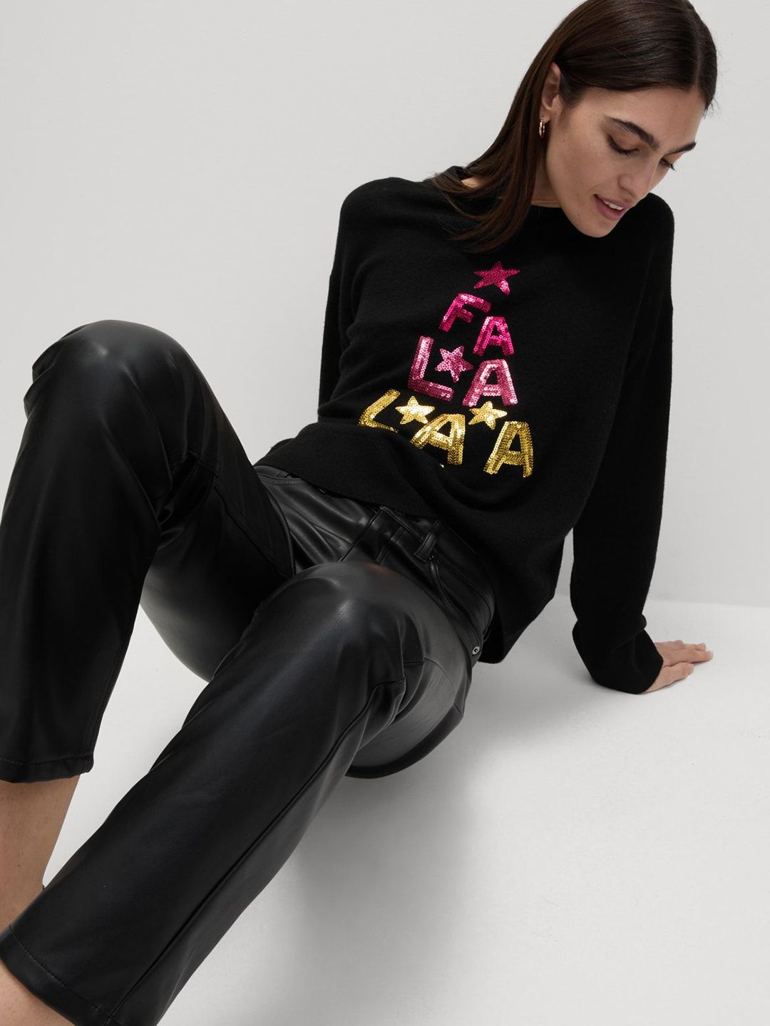 Marks & Spencer Women Typography Printed Pullover-picture-27