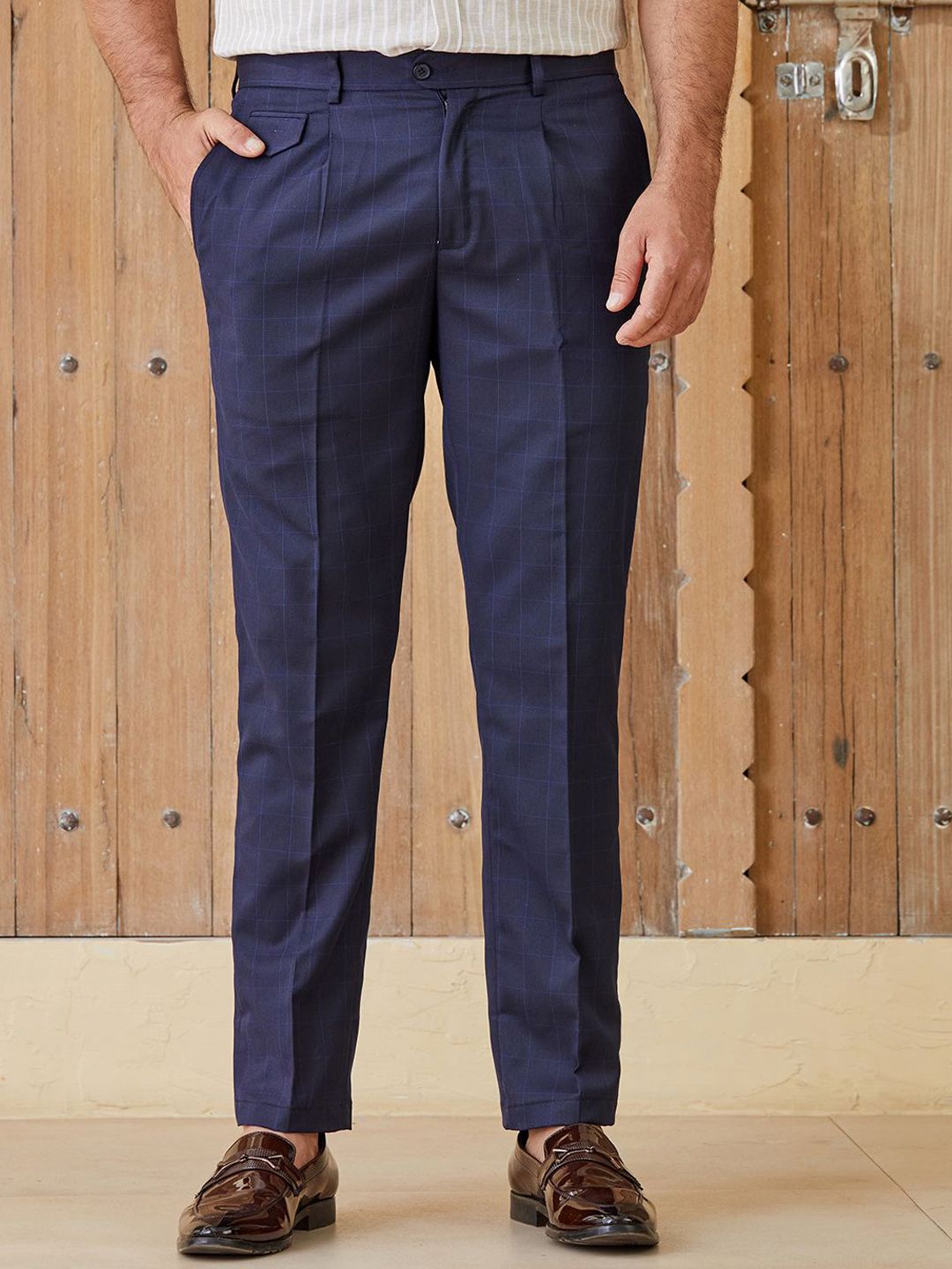 MR BUTTON Men Tailored Pleated Trousers-picture-42