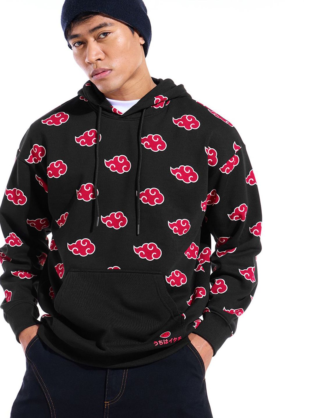 Bewakoof Heavy Duty Men Printed Hooded Oversized Sweatshirt-picture-23