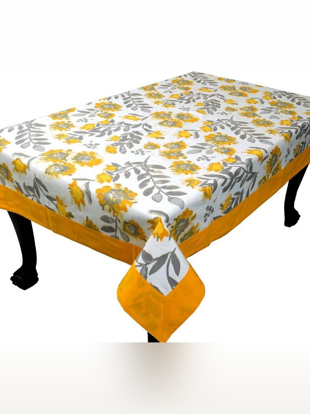 BILBERRY Furnishing by preeti grover White Set of 2 Floral Cotton 6-Seater Table Cover-picture-51