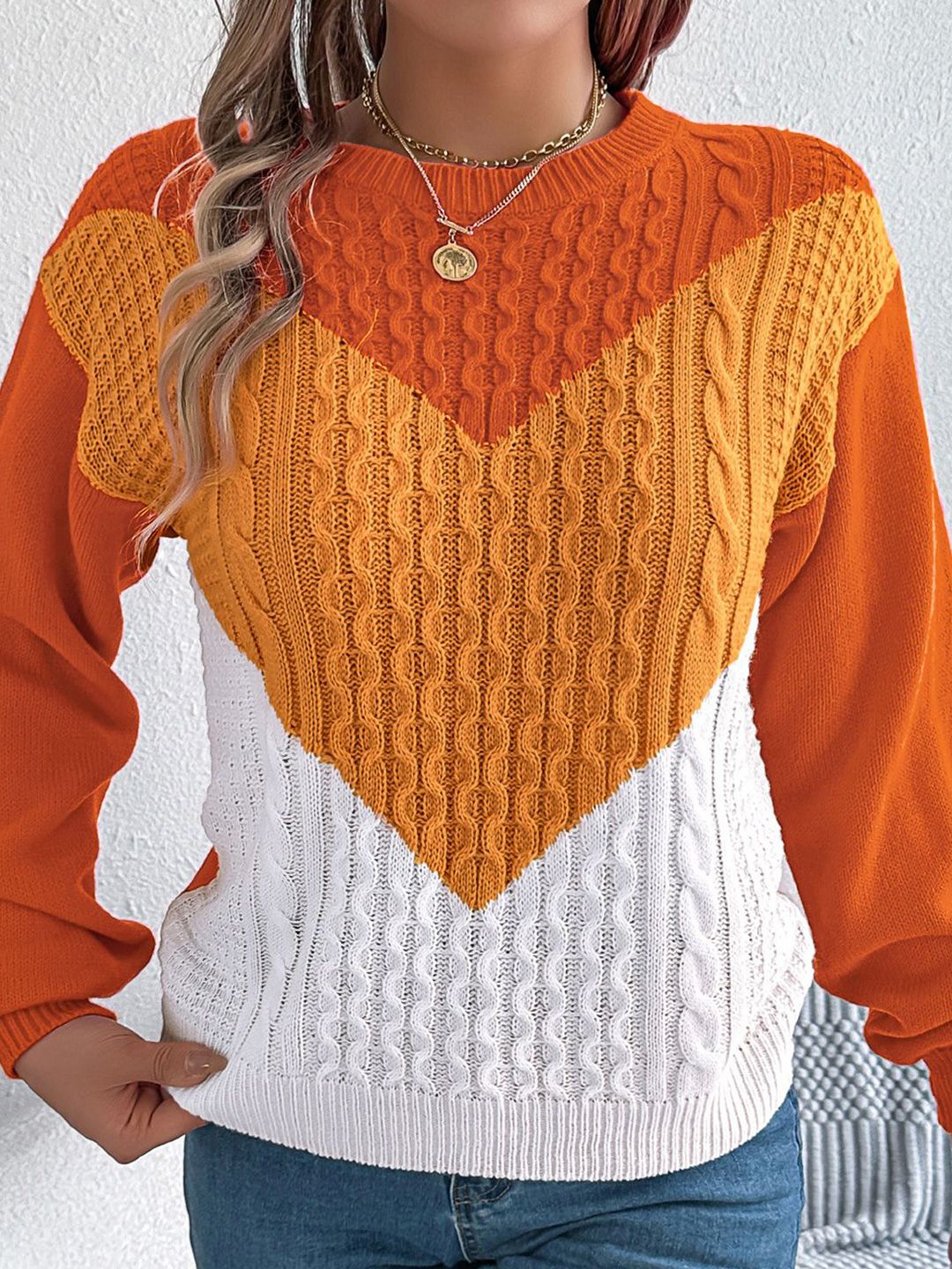 StyleCast x Revolte Women Colourblocked Pullover Sweaters-picture-14