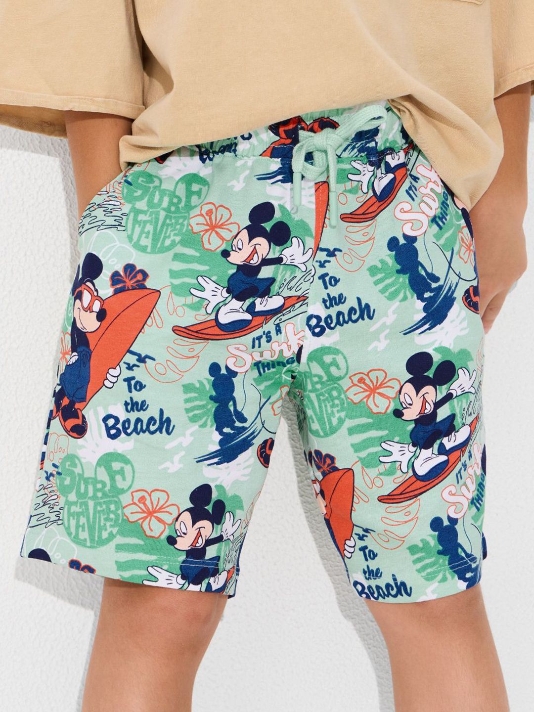 The Souled Store Boys Printed Mid-Rise Cotton Shorts-picture-21