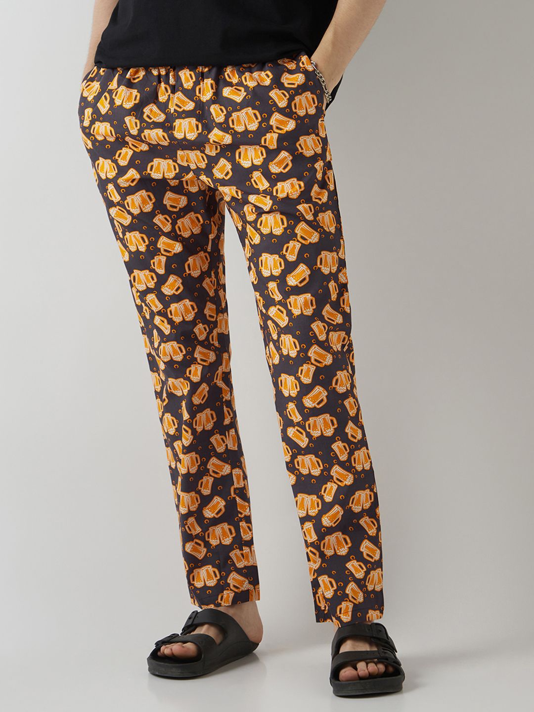 Bewakoof Men Printed Cotton Lounge Pants-picture-36